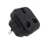 Переходник De-Pa без заземления 1 гн. белый 11108 BLACK