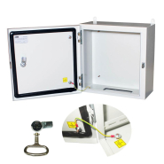 Бокс монтажний навісний Білмакс BW t=1,5-(400х400х150) IP65 У2 без панелі, метал. замок, Б00070165