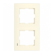 Рамка двойная вертикальная VIKO KARRE, 90960231, крем