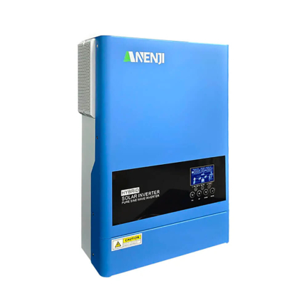 Гибридный инвертор ANENJI 6,2KW, 6200VA/6200W , 48V, ток зар. 120A(max), 170-280V, МРРТ60-500VDC, - 1