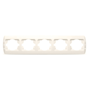 Рамка ZIRVE EL-BI пятерная горизонтальная, крем, (без вставок), 501-000300-250