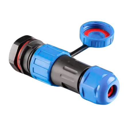 Комплект разъёмов герметичных 16мм 7pin (штекер кабельный - гнездо монтажное) TCOM