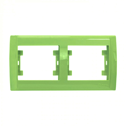 Рамка двойная горизонтальная Makel Defne, светло-зеленая, 42091702 - 1