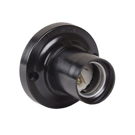 Патрон потолочный карболитовый, Е27, черный, IEK, EPK12-04-02-K01 - 1