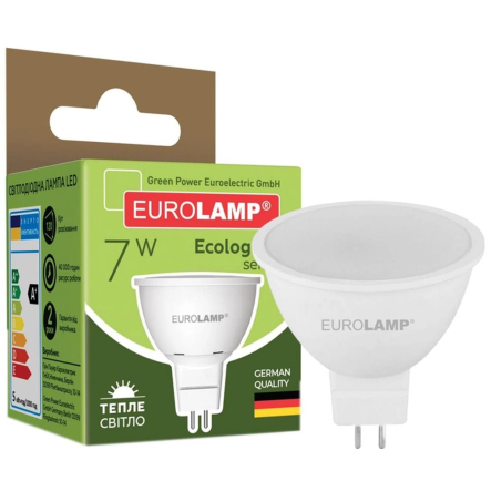 Лампа світлодіодна EUROLAMP 7 Вт, 3000K, GU5.3 220 В, MR16 - 1