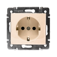 Розетка LEGRAND Valena, 774320, механізм, 16 A, 2P+PE, IP 20, слонова кістка, 3245067743201