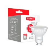 Лампа LED MAXUS 1-LED-516, 5 Вт, 4100K, GU10, 220 В, MR16