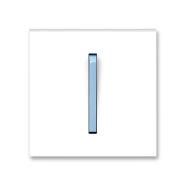 Клавиша одинарная Neo белый/синий лед