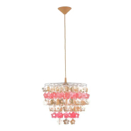 Підвіс ALFA 13816 CONCHA KWIATKI, 1хE27х60W, D 36 см, H 130 см, рожевий