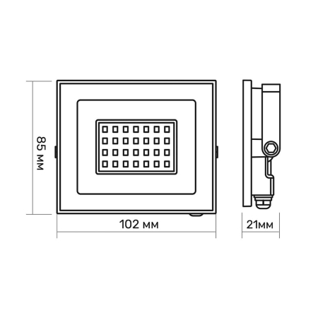 Прожектор LED TITANUM TLF206, 20W, 6000K, IP65, 220V