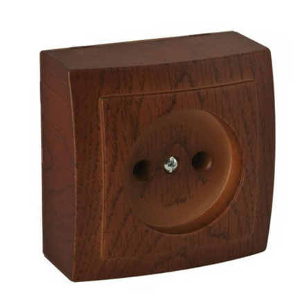 Розетка 1- я б/з орех Themis - 1