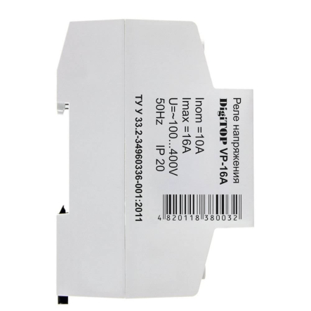 Реле напруги DigiTOP VP-16A, 16А, однофазне, цифрове - купити тут | ☎ (050) 456-56-13