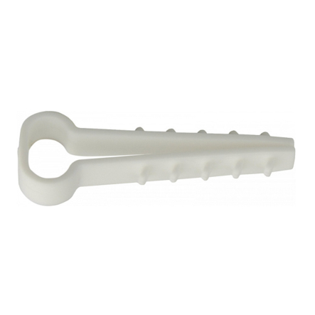 Дюбель-хомут АСКО-УКРЕМ під плоский кабель 10х5 мм, білий (уп.100шт) - 1