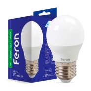 Лампа світлодіодна Feron LB-745, 6 Вт, 6400K, E27, 220 В, G45, 5033