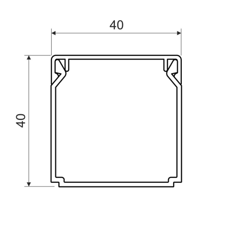 Короб KOPOS LHD 40X40_HD - 2