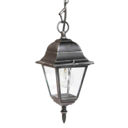 Светильник парковый Lusterlicht, Wimbledon l, E27, 100Вт, подвес, черный/серебро