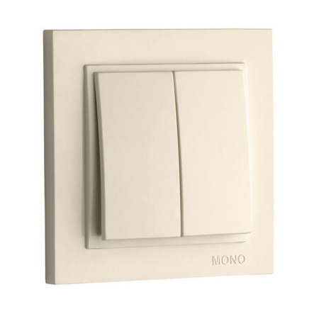 Вимикач 2кл. Mono Electric, DESPINA, крем, 102-170025-102 - 1
