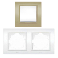 Рамка EL-BI Zena двойная, оливковая, 500-012400-226