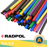 Трубка термоусадочная RADPOL, RCH1 6,4/3,2Х1-ZT желто-зеленая