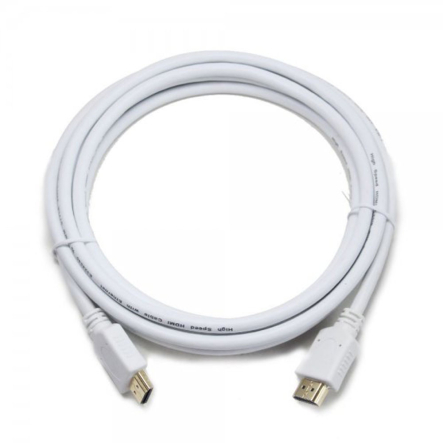 Кабель Cablexpert CC-HDMI4-W-1M, HDMI V.2.0, 4К 60 Гц, позолоченные контакты, 1 м, белый