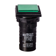 Сигнальная арматура АСКО-УКРЕМ AD22-22F АС 220В, зеленая, A0140030156