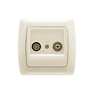 Розетка комплексная (телевизионная + радио) VIKO CARMEN, 90562021, крем