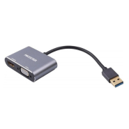 Адаптер-перехідник USB на HDMI/VGA Maxxter V-AM-HDMI-VGA