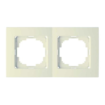 Рамка Nilson Touran двойная универсальная крем, 24120092 - 1