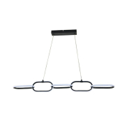 Люстра LED HOROZ EMPIRE-36, 36W, 4000K, 2100Lm, 180-240V, 1080мм, овальные кольца, чёрная, 019-071-0036-020