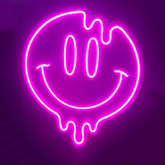 Неоновая вывеска Смайлик 560х700 мм, 1022253