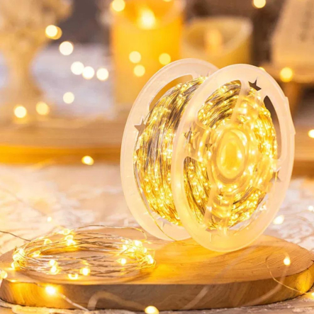 Гирлянда LED Роса от USB 100м, 1000LED + пульт, Тёплый белый
