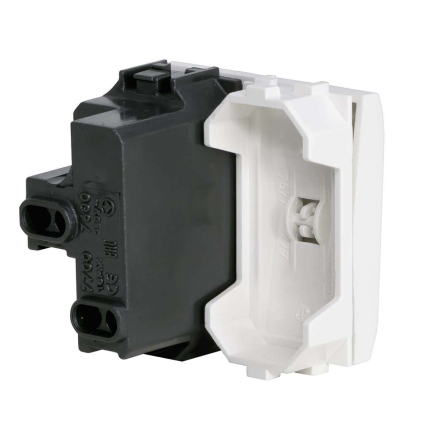 Выключатель однополюсный 10А, 2 модуль, Brava, ДКС, 76002B