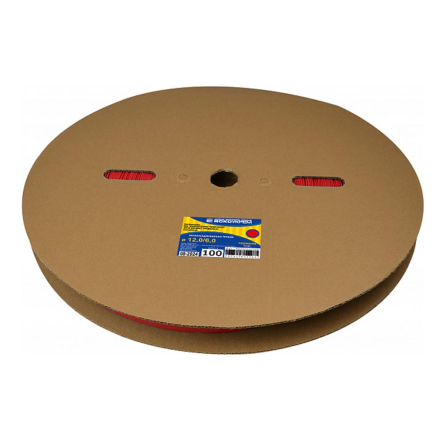 Трубка термоусаджувальна АСКО-УКРЕМ 12,0/6,0 червона (рулон 100м), A0150040702 - 1