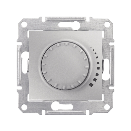 Светорегулятор проходной, поворотно-нажимной, универсальный Schneider Electric Sedna, алюминий, SDN2200860 - 1