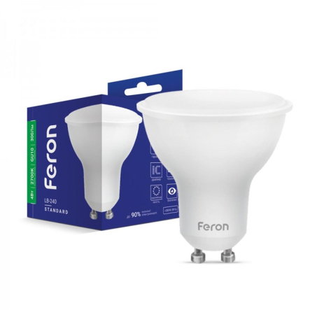 Лампа світлодіодна Feron LB-240, 4 Вт, 2700K, GU10, 220 В, MR16, 5232 - 1