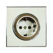 Розетка 1-я с заземлением RIGHT HAUSEN LAURA золото HN-015088