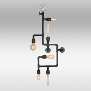 Бра Ozcan 6570, 6хЕ27х40Вт, 50х120 мм, коричневый/черный