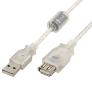 Подовжувач Cablexpert CCF-USB2-AMAF-TR-6, USB 2.0, AM/AF, 1.8 м, ферит