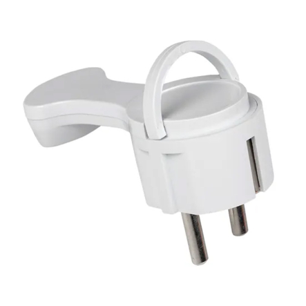 Вилка В 16 евро, 2P+PE, белая угловая откидная ручка TNSy - 1