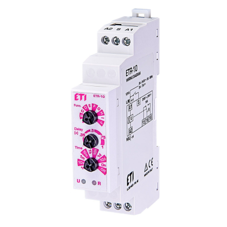 Реле часу ETI ETR-10 24-240B AC/24-75V DC, 2472200 - 1
