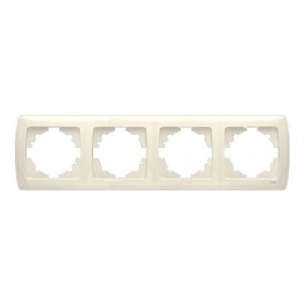 Рамка четверная горизонтальная VIKO CARMEN, 90572104, крем - 1
