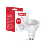 Лампа LED MAXUS 1-LED-724, 7W, 4100K, GU10, 220V, MR16