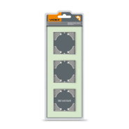 Рамка VIDEX BINERA, зелене скло, 3 пости, горизонтальна, VF-BNFRG3H-GR