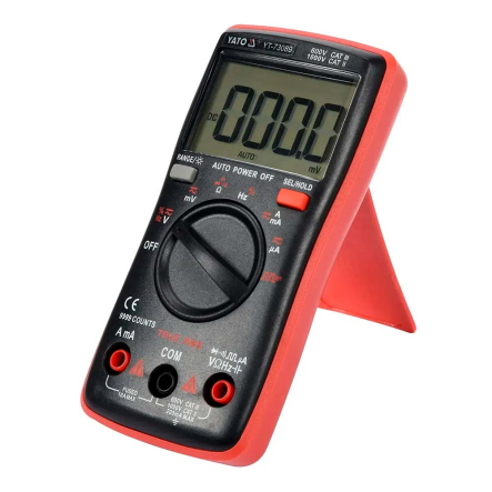 Мультиметр TRUE RMS электрических параметров YATO YT-73089, с LCD-цифровым диапазоном 9999