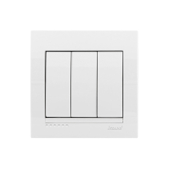 Вимикач Lezard DERIY триклавішний, білий, 702-0202-109