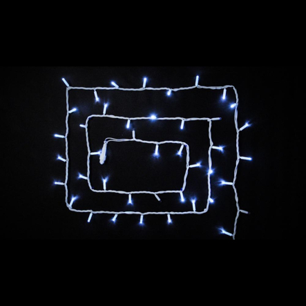 Гирлянда внешняя DELUX, STRING, 100LED, 10м, (2х5м), 20, flash, белая/белая, IP44 - 1