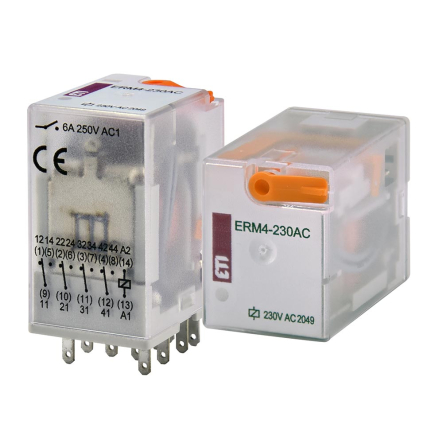 Реле электромеханическое ETIMAT ERM4-230ACL 4p, 2473011 - 1