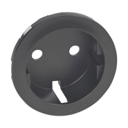 Лицевая панель розетки CLN2 2K+заземление, LEGRAND Celiane, 67931, графит