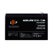 Аккумуляторная батарея LPM 12V 7Ah тип AGM LOGIC POWER LPM12-7