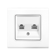 Розетка TF двойная VIKO LINNERA, 90400033, белая